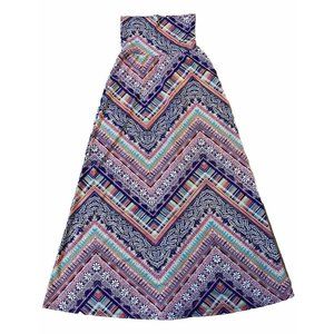 Nina & Mee Maxi Skirt Aztec Summer Chevron Small Stretchy